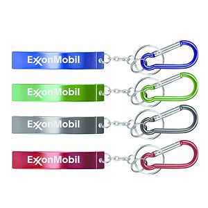 Jumbo size plain Bottle Opener Key Chain & Carabineer
