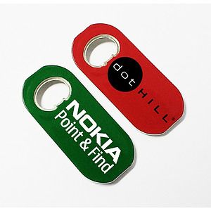 Oval / surf board shape magnetic bottle opener