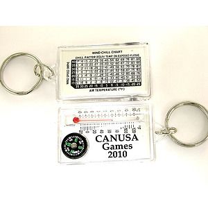 Compass thermometer and key holder