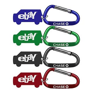 Aluminum Key Holder & Dog Tag with Carabiner