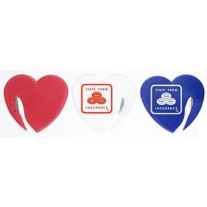 Jumbo size heart shaped letter opener