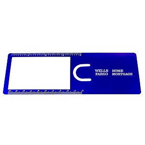 Bookmark magnifier with ruler