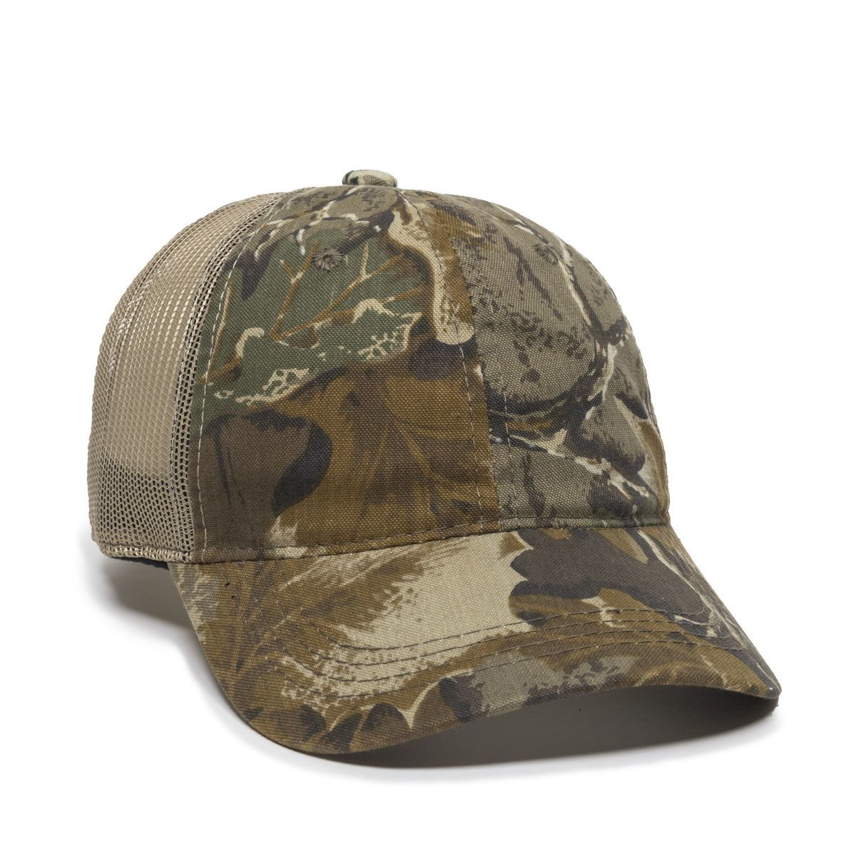 Washed Camo Mesh Back