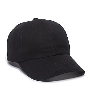 Unstructured Brushed Twill Solid Back Cap