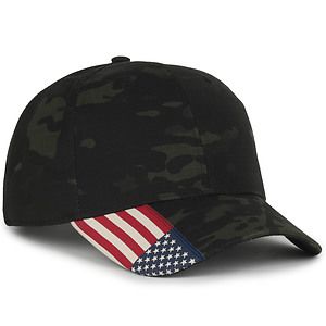Multicam Cap w/Flag Visor