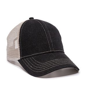 Heavy Washed Denim Mesh Back Cap