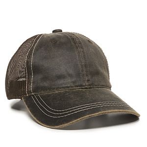 Weathered Cotton Mesh Back Cap