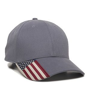 Brushed Twill w/Flag Visor Insert