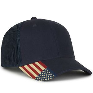 Mesh Back w/Flag Visor Insert