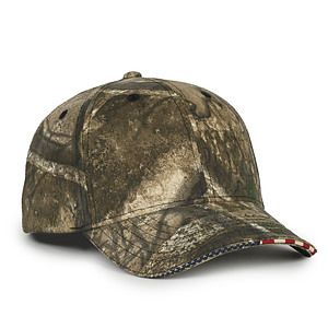 Camo Cap w/Woven Flag