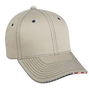 Structured Twill w/Flag Sandwich Visor