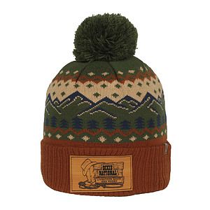 Graphic Watch Cap with Pom