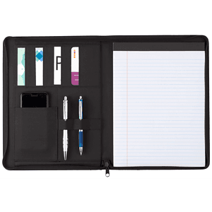FSC® Mix Vienna Heathered Zippered Padfolio