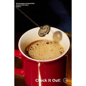 Rechargeable Handheld Milk Frother with Stand