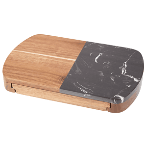 Black Marble Cheese Board Set with Knives