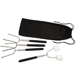 Extendable 34" Roasting Sticks with Carrying Case