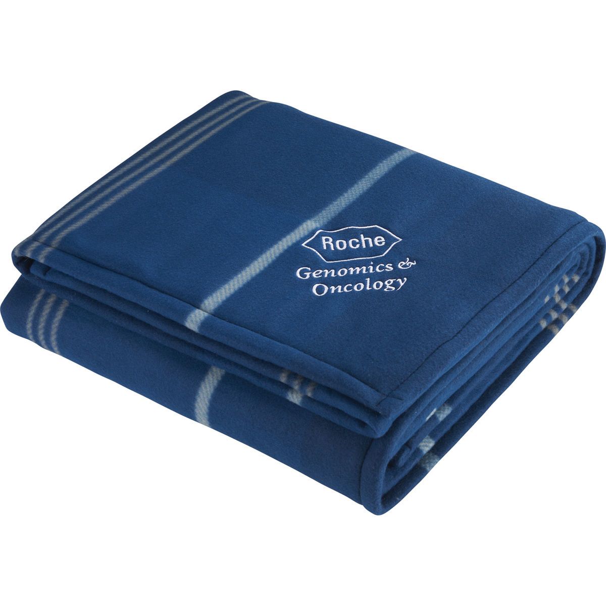 Promotional Plaid fleece sherpa blanket Personalized With Your Custom Logo