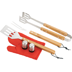 BBQ Now Apron and 7 piece BBQ Set
