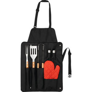 BBQ Now Apron and 7 piece BBQ Set