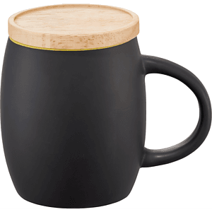 Hearth Ceramic Mug FSC®100% Wood Lid/Coaster 15oz