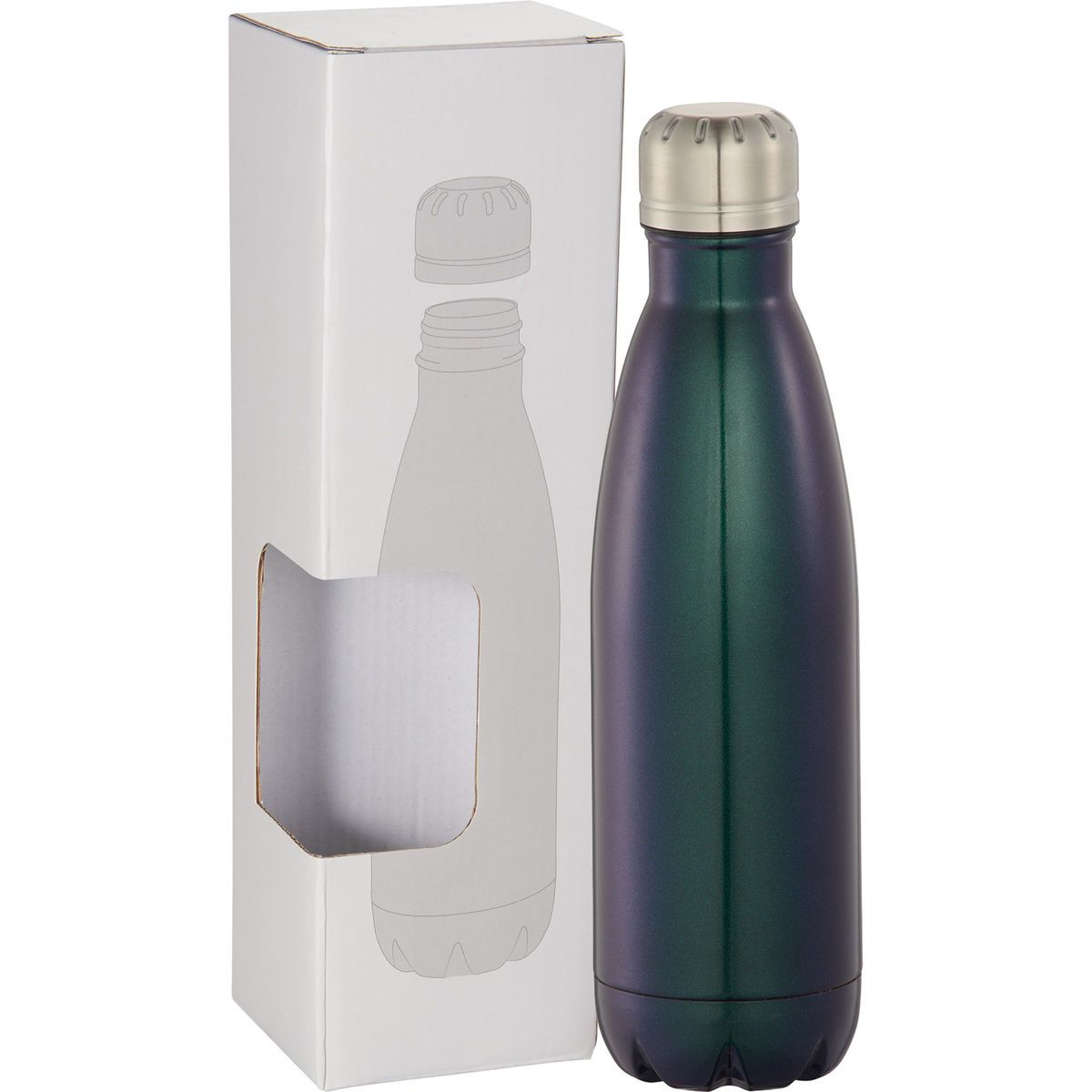 Aurora copper vac bottle 17oz with window box Corporate Specialties