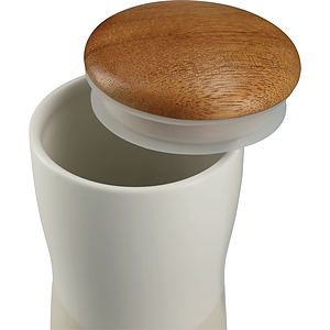 Reno Double Wall Ceramic Tumbler w/Wood Lid 10oz