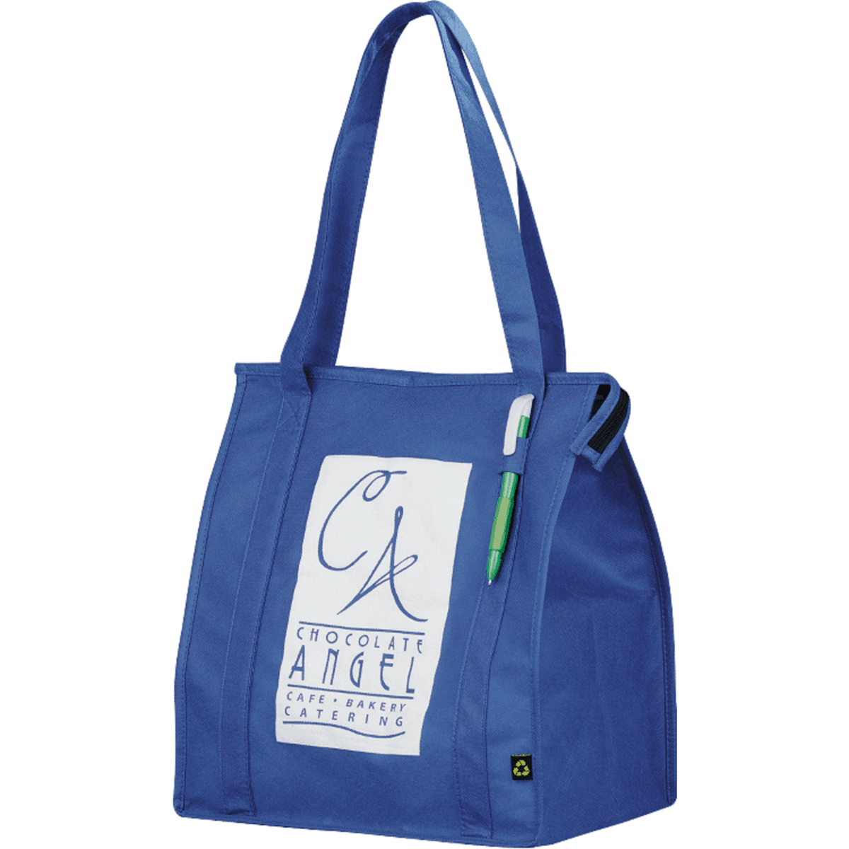 Promotional Polypro nonwoven zippered little grocery tote Personalized