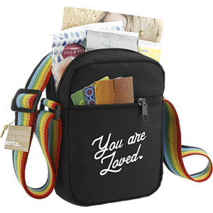 Rainbow RPET Crossbody Tote