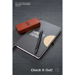 5.5" x 8.5" Kaya Recycled PU and Bamboo Journal