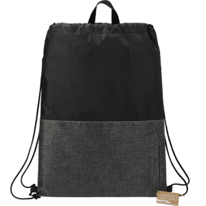 Ash Zippered Recycled Drawstring Bag