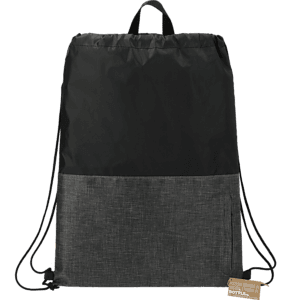 Ash Zippered Recycled Drawstring Bag