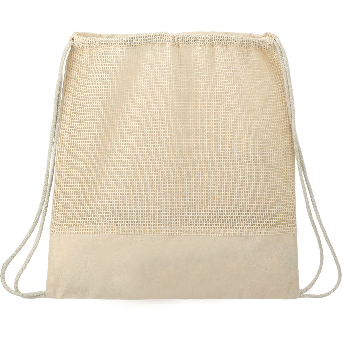 Promotional Cotton mesh drawstring bag Personalized With Your Custom Logo