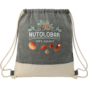 Split Recycled Cotton Drawstring Bag