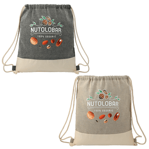 Split Recycled Cotton Drawstring Bag