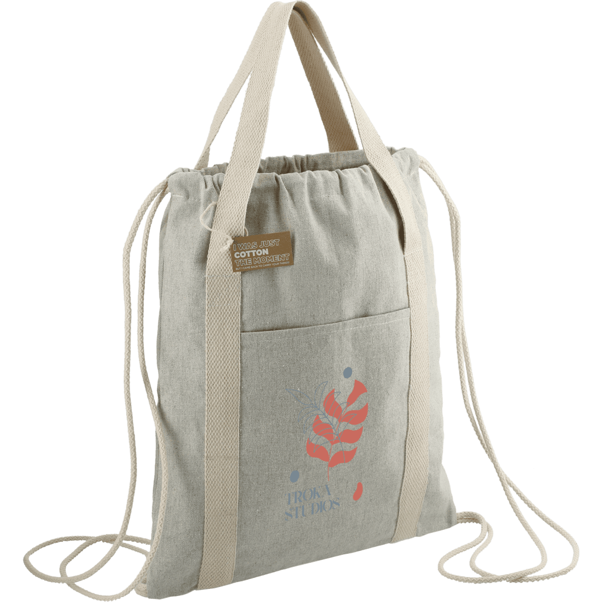 Promotional Repose 5oz. recycled cotton drawstring bag Personalized