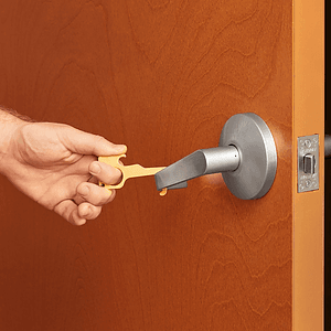 No Contact Keychain Bottle Opener - Brass