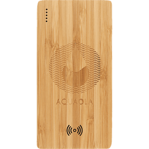 FSC® 100% Bamboo 5000 mAh Wireless Power Bank