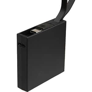 Recycled ABS 2000 mAh Power Bank with Type-C Cable