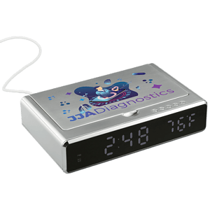 UV Sanitizer Desk Clock with Wireless Charging