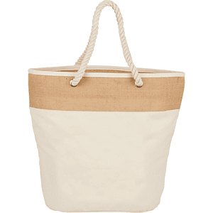 Jute Accent 12oz Cotton Canvas Rope Tote