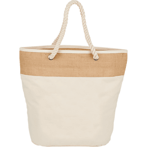 Jute Accent 12oz Cotton Canvas Rope Tote