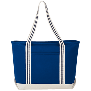 Atlantic Stripe 20oz Cotton Zippered Tote