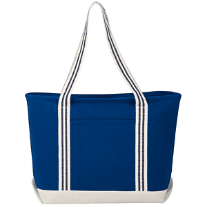 Atlantic Stripe 20oz Cotton Zippered Tote