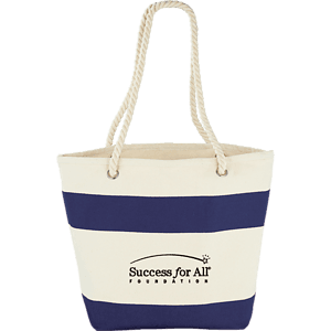 Capri Stripes 12oz Cotton Canvas Shopper Tote