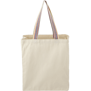 Rainbow Recycled 6oz Cotton Grocery Tote
