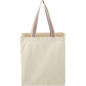 Rainbow Recycled 6oz Cotton Grocery Tote