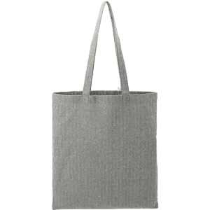 Recycled Cotton Herringbone Tote w/Zip Pocket