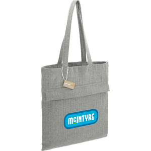 Recycled Cotton Herringbone Tote w/Zip Pocket