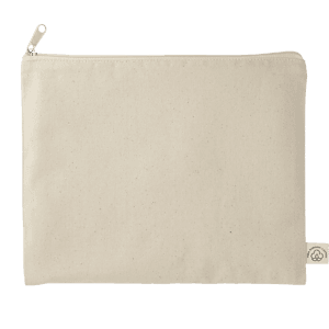 Organic Cotton Flat Travel Pouch
