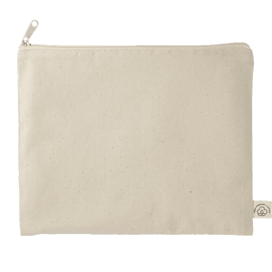 Organic Cotton Flat Travel Pouch
